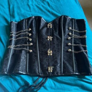Black corset with chains